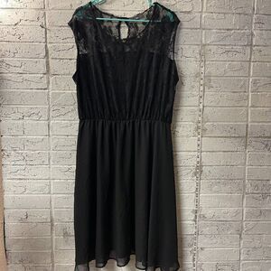 Pinc Lace Black Balletcore Dress Plus Size Curvy 3X
